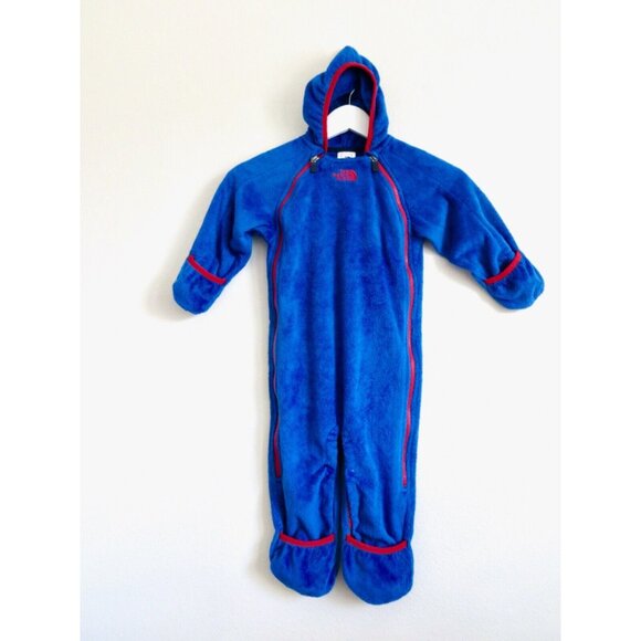 The North Face Kids Vibrant Blue Hooded Footie - Picture 1 of 5
